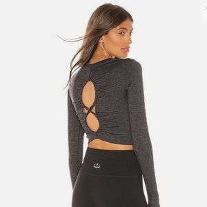 Free people movement swerve long sleeve crop top